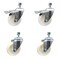 Service Caster 4 Inch SS Nylon Wheel Swivel 1/2 Inch Threaded Stem Caster Total Lock Brake, 2PK SCC-SSTSTTL20S414-NYS-121315-2-S2 - alternate 1